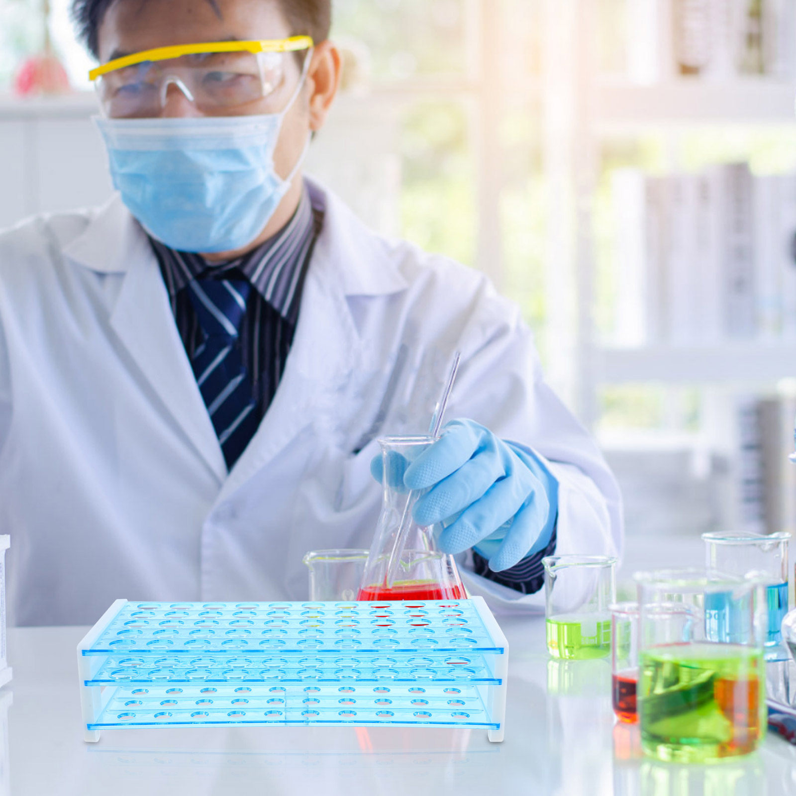 Test Tube Rack 3-Tier Plastic  - огляд і ціна Lab Equipment